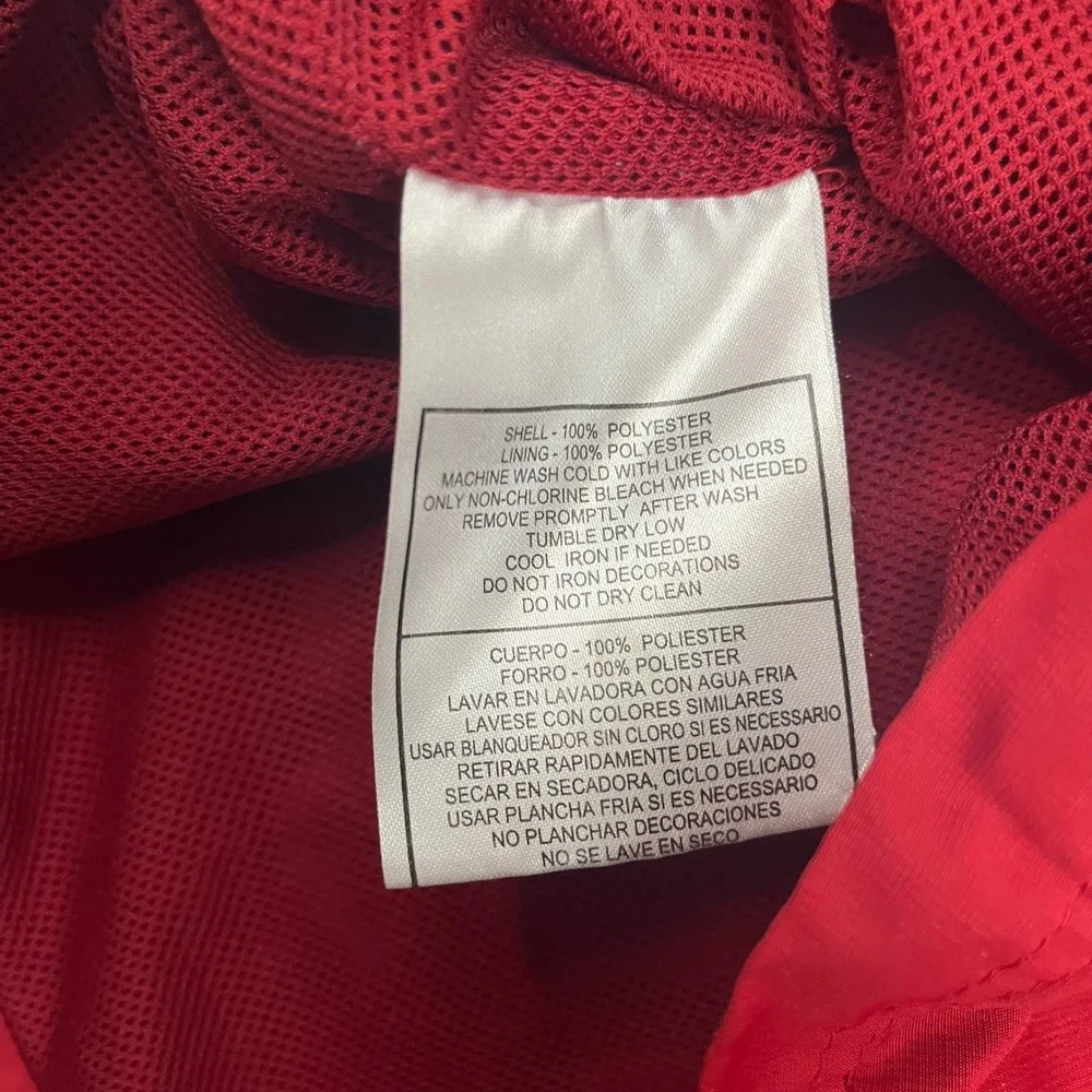 Adidas Arkansas Razorbacks Football Quarter Zip Windbreaker Jacket Mens XL Red